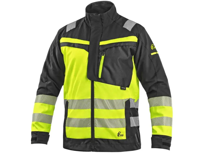 Blůza CXS NAOS HV, pánská, černá-žlutá Hi-Vis, reflexní pruhy, vel. 60