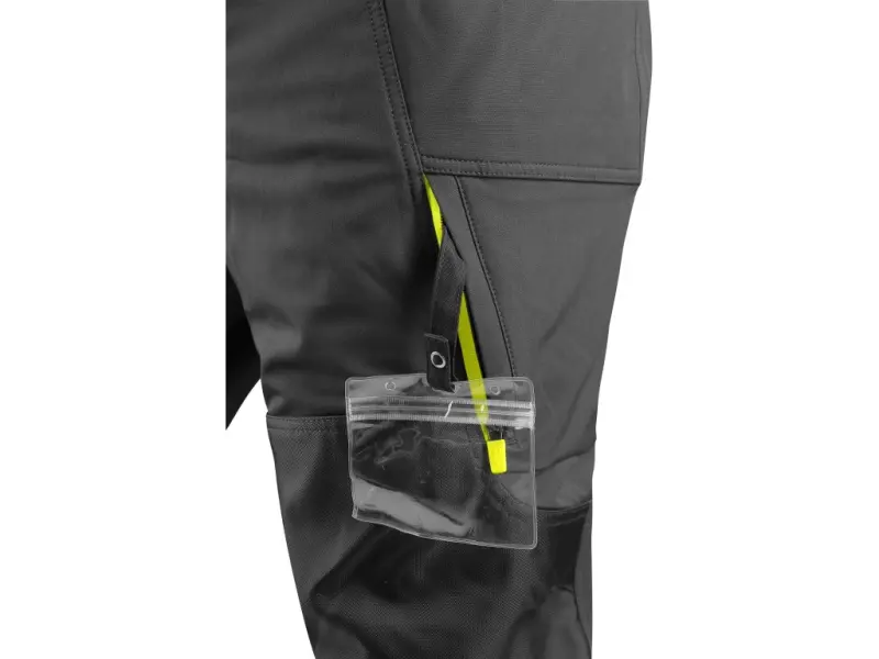 Kalhoty CXS NAOS HV, pánské, černo-žlutá Hi-Vis, reflexní pruhy, vel. 46