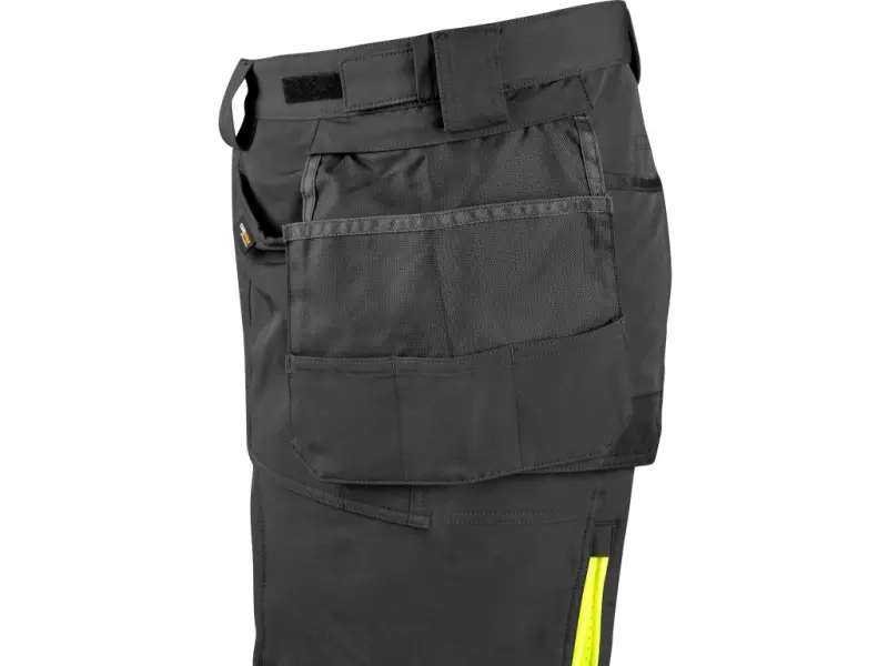 Kalhoty CXS NAOS HV, pánské, černo-žlutá Hi-Vis, reflexní pruhy, vel. 48