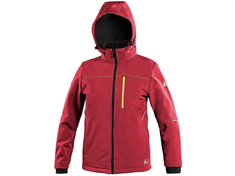 Bunda CXS STRETCH, dětská, softshell, červená, vel. 120
