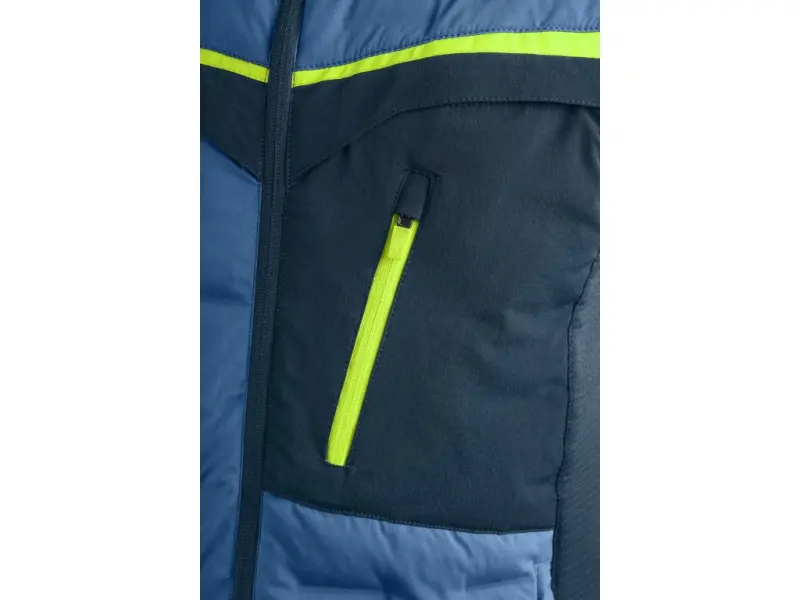 Bunda CXS NAOS, hybrid, pánská, modro-modrá, HV žluté doplňky, vel. M