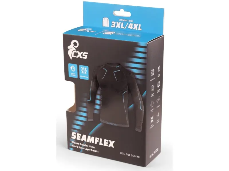 Spodky CXS SeamFlex, funkční, pánské, černo-modré, vel. M/L