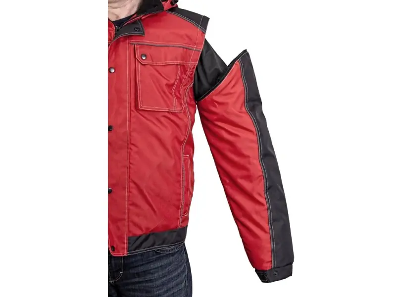 Bunda CXS IRVINE, zimní, pánská, červeno-černá, vel. 4XL