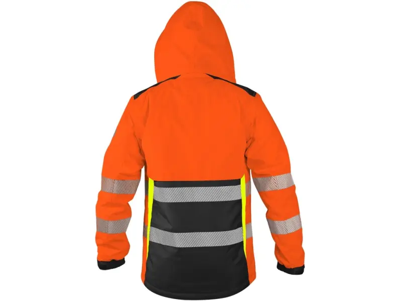 Bunda CXS BENSON, výstražná, zateplená, oranžovo-černá, vel. 2XL