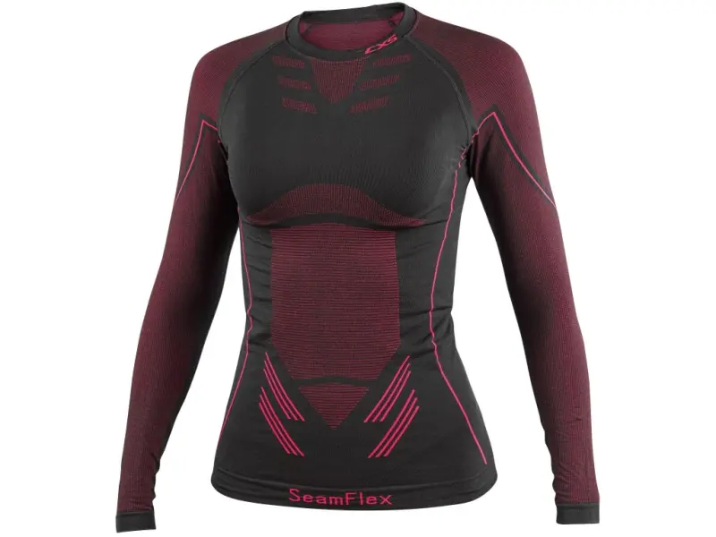 Tričko CXS SeamFlex LADY, dámské, funkční, černo-růžové