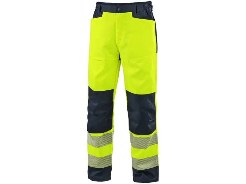 Kalhoty CXS HALIFAX, pánské, výstražné se síťovinou, žluto-modré, vel. 62