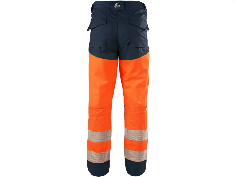 Kalhoty CXS HALIFAX, pánské, výstražné se síťovinou, oranžovo-modré, vel. 62