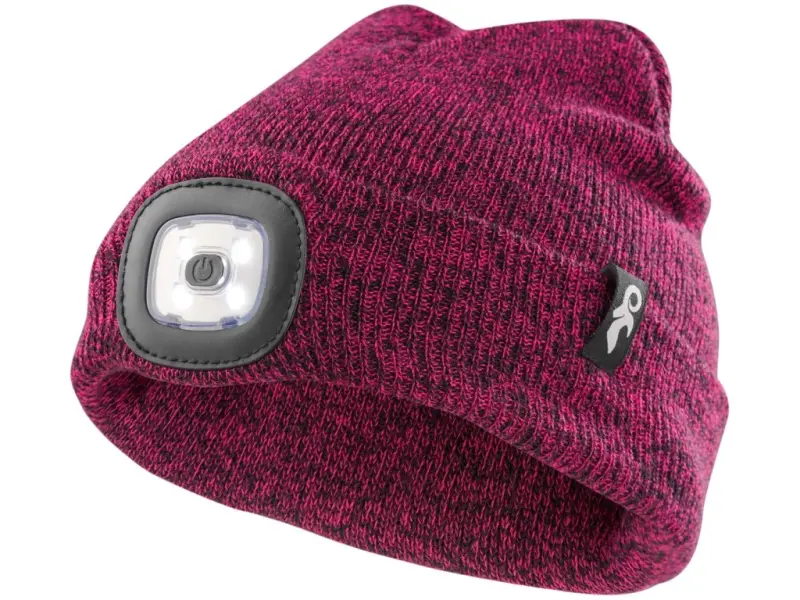 Čepice CXS Tynan s LED světlem, dětská, růžová, vel. XS