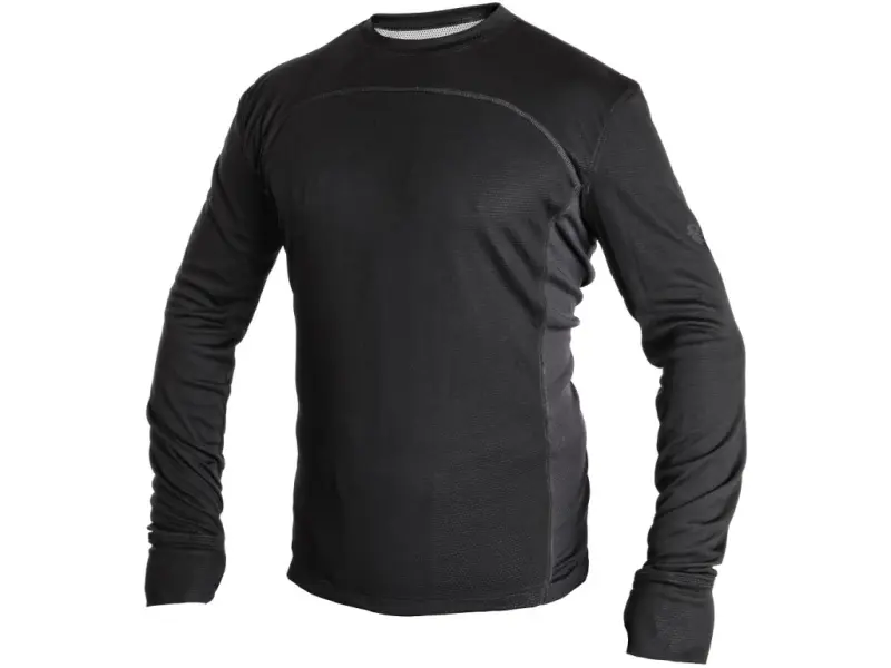 Tričko CXS COOLDRY, funkční, dlouhý rukáv, pánské, černo-tmavě šedé, vel. M