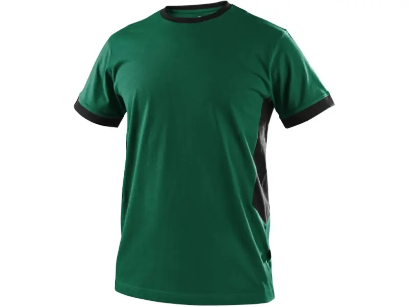Tričko CXS OWEN, krátký rukáv, pánské, zeleno-černé, vel. 2XL
