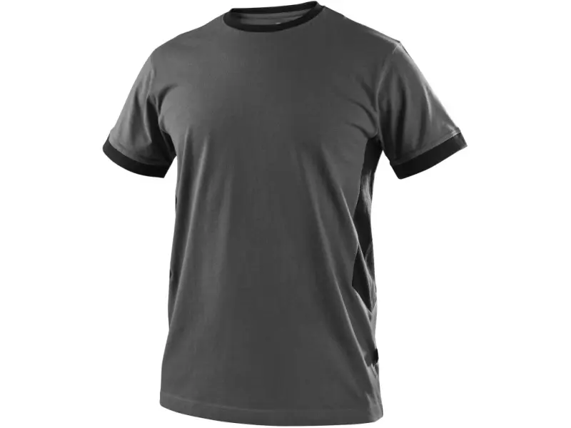 Tričko CXS OWEN, krátký rukáv, pánské, tmavě šedo-černé, vel. 2XL