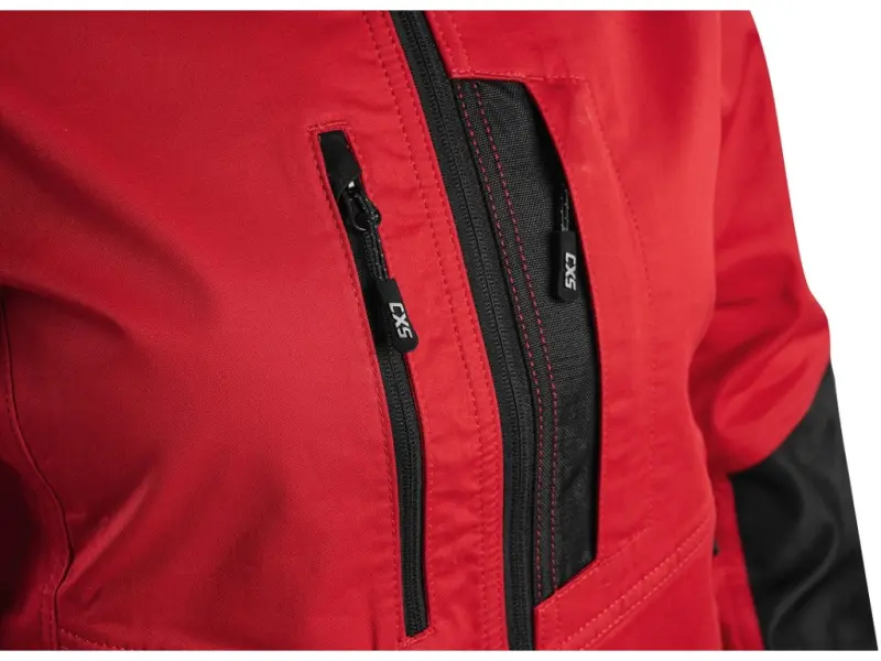 Blůza CXS SOLIS FLEX, dámská, červeno-černá, vel. 2XL