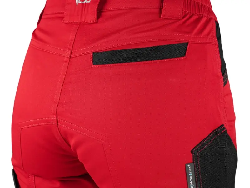 Kalhoty CXS SOLIS FLEX, dámské, červeno-černé, vel. 38