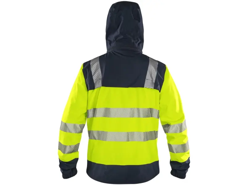 Bunda CXS HALIFAX SHELL, pánská, výstražná, žluto-modrá, vel. 2XL