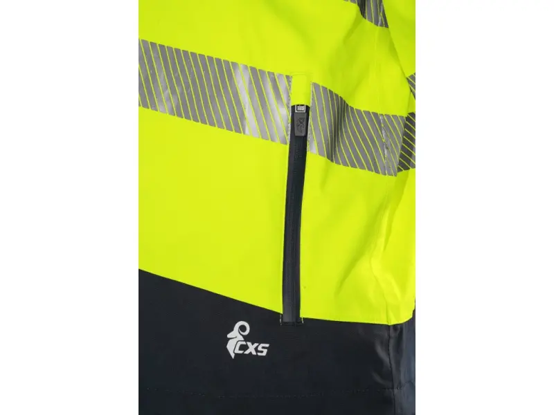 Bunda CXS HALIFAX SHELL, pánská, výstražná, žluto-modrá, vel. 3XL