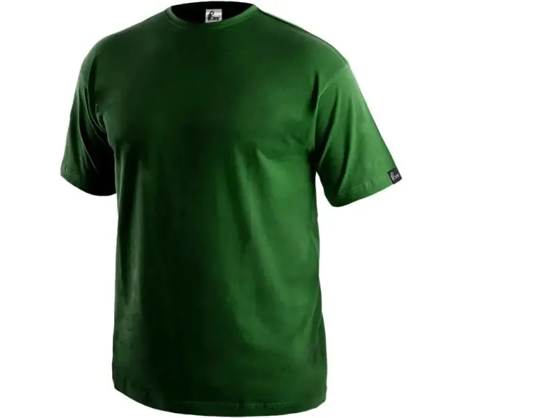 Tričko CXS DANIEL, krátký rukáv, lahvově zelená, vel. 4XL
