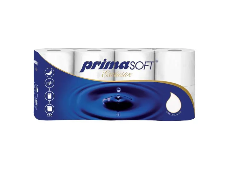 Toaletní papír PrimaSoft Exclusive, 3-vrstvý, 8 ks Toaletní papír PrimaSoft Exclusive, 3-vrstvý, 8 ks