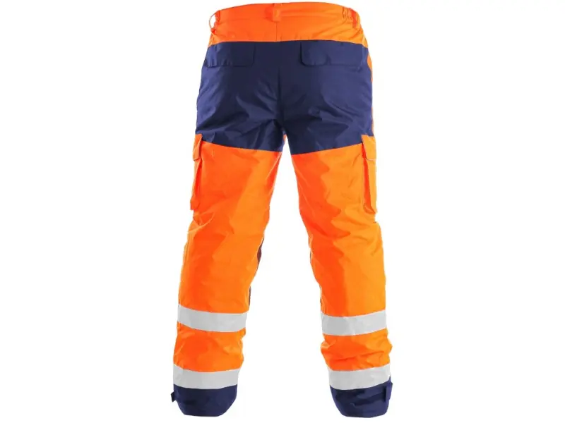 Kalhoty CXS CARDIFF, výstražné, zateplené, pánské, oranžové, vel. L
