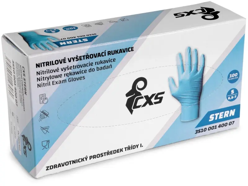 Rukavice CXS STERN, jednorázové, nitrilové