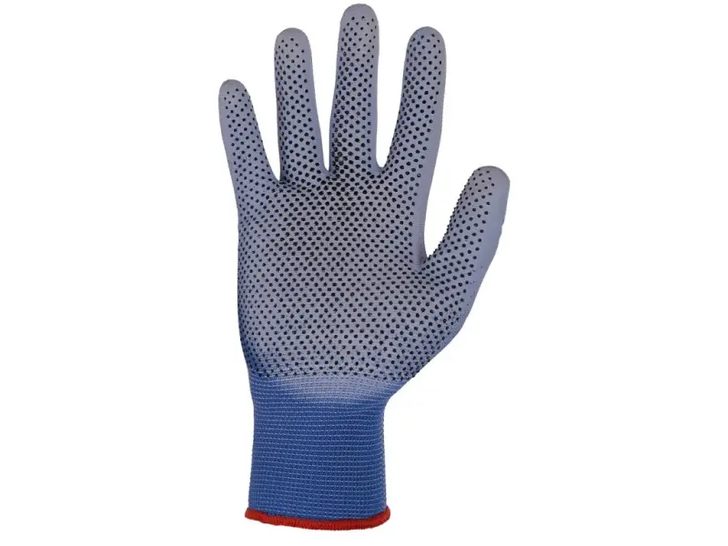Rukavice CXS BRITA DOTS, máčené v PU a PVC terčíky