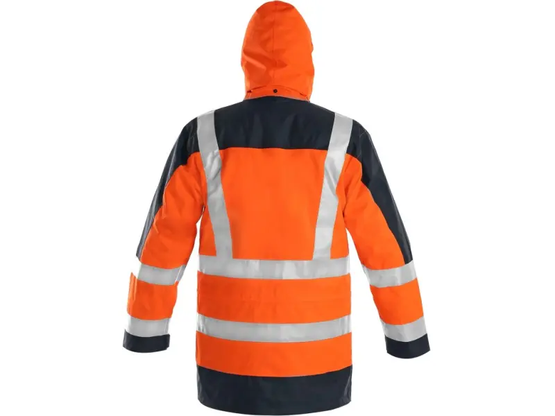 Bunda CXS LONDON, výstražná, pánská 5V1. oranžovo-modrá, vel. S