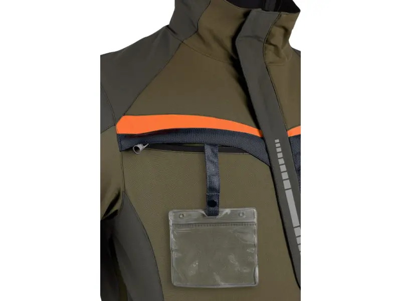 Blůza CXS NAOS, pánská, khaki-olivová, HV oranžové doplňky, roz. 50