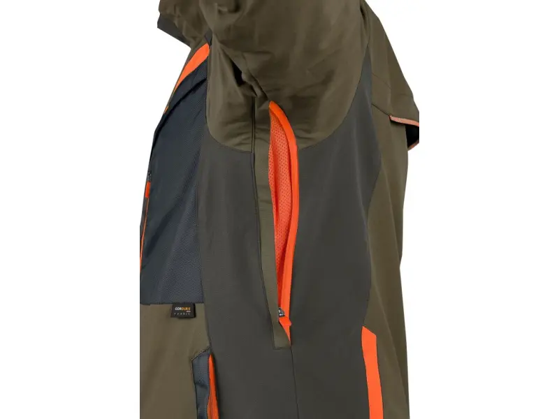 Blůza CXS NAOS, pánská, khaki-olivová, HV oranžové doplňky, roz. 50