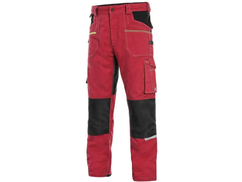 Kalhoty CXS STRETCH, pánské, červeno - černé, vel. 54