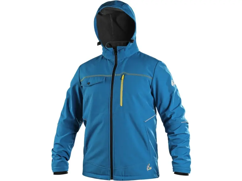 Bunda CXS STRETCH, pánská, softshell, středně modrá, vel. S