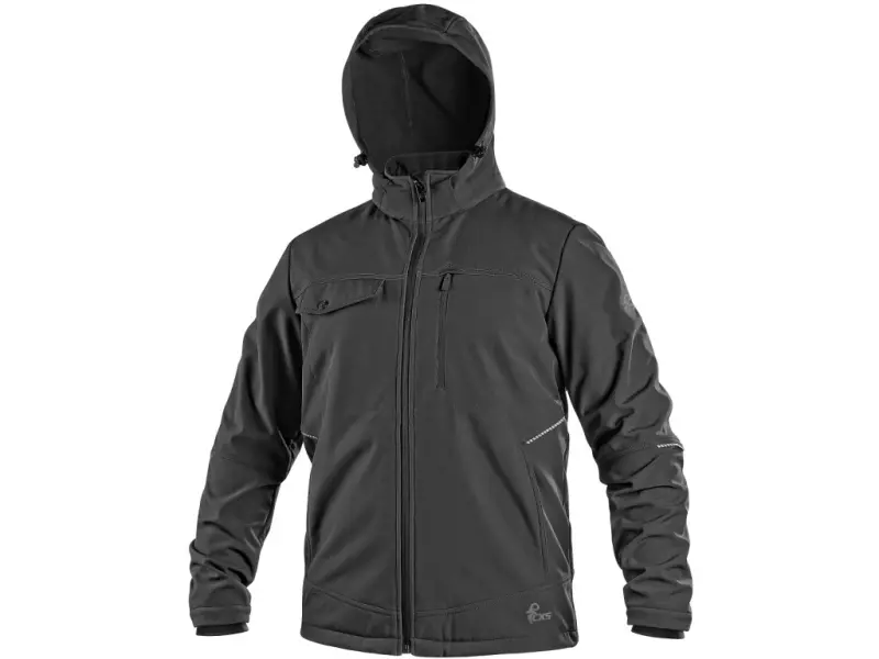 Bunda CXS STRETCH, pánská, softshell, černá, vel. M