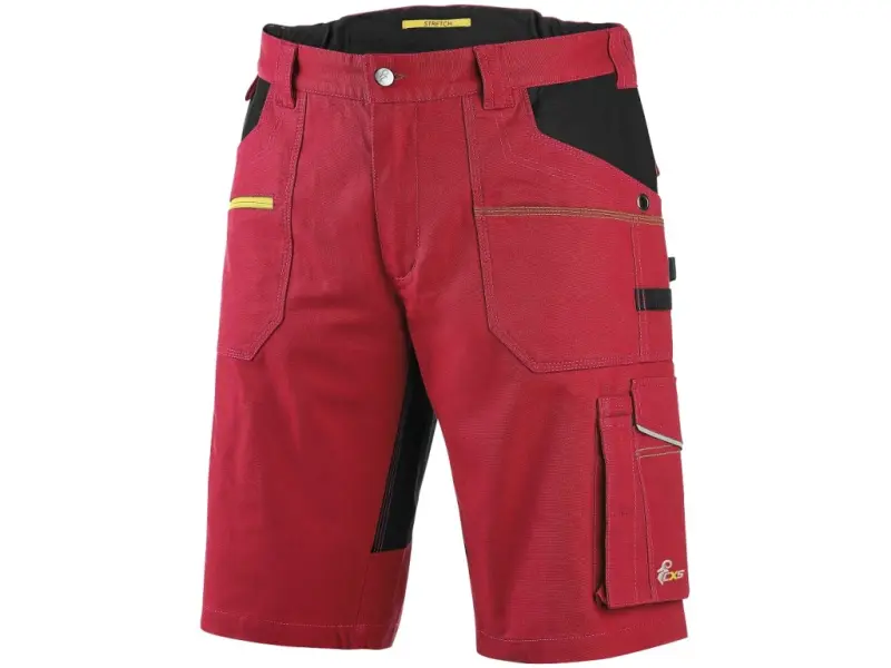 Kraťasy CXS STRETCH pánské, červeno-černé, vel. 50