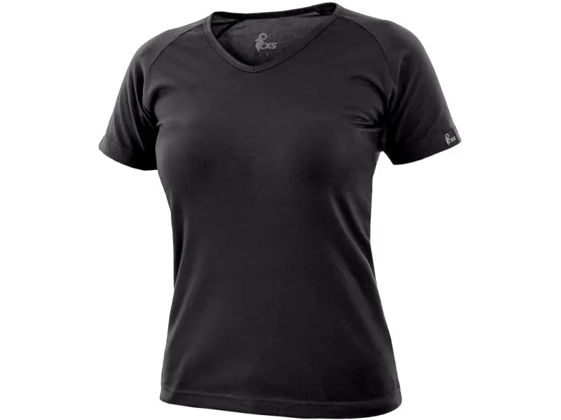 Tričko CXS ELLA, dámské, krátký rukáv, černá, vel. 4XL Tričko CXS ELLA, dámské, krátký rukáv, černá, vel. 4XL
