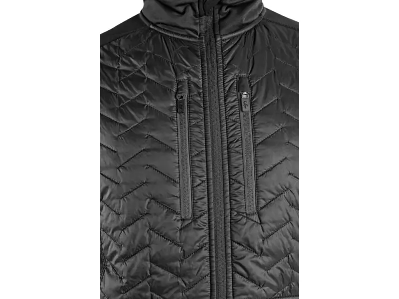 Bunda CXS LEONIS, pánská, černá s HV modro/červenými doplňky, vel. 2XL