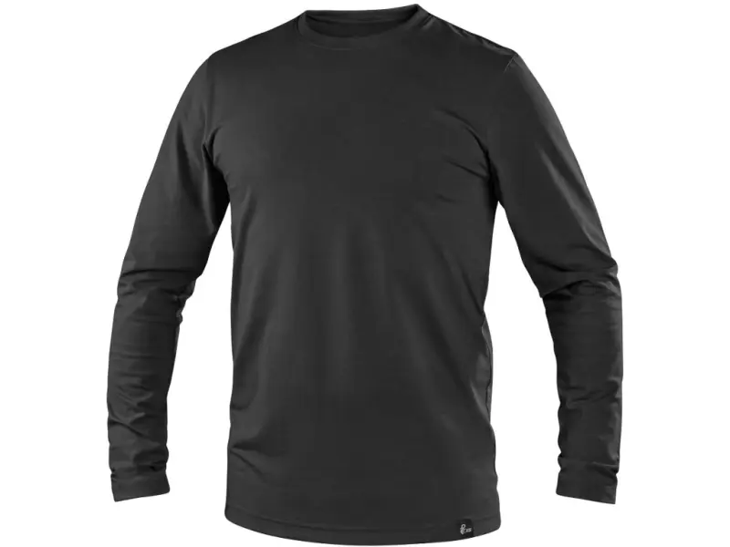 Tričko CXS SIMON, dlouhý rukáv, černé, vel. 4XL